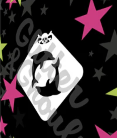 Dolphin Stencil Glitter and Ghouls