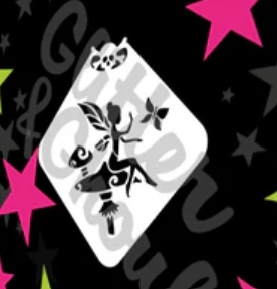 Fairy and Mushroom Stencil Glitter and Ghouls