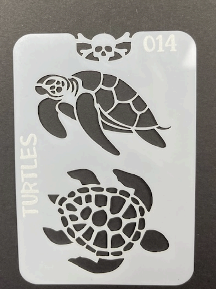 Turtle Stencil Glitter and Ghouls