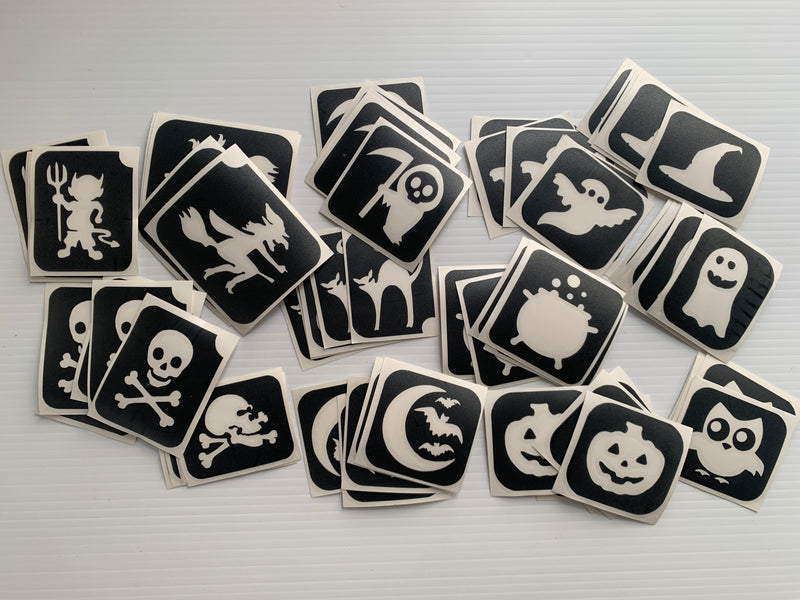Tag Self Adhesive Tattoo Stencil Pack - Halloween