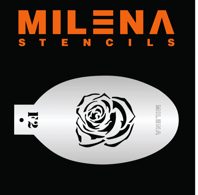 Milena Tattoo Rose Stencil