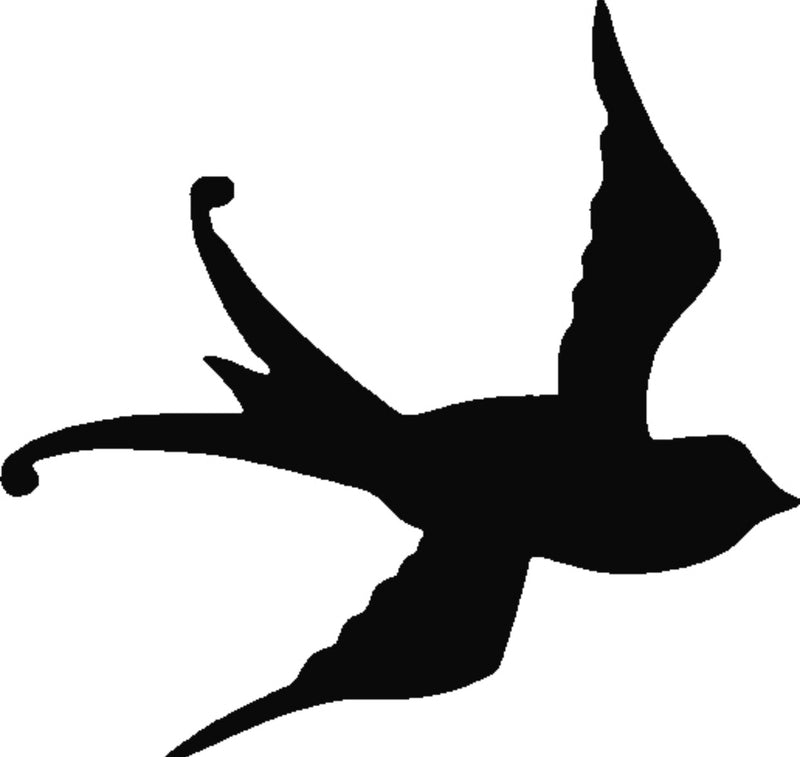 Swallow Glitter Tattoo Stencil