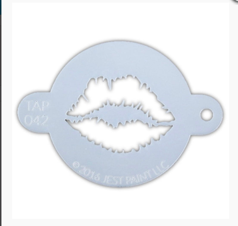Tap Stencil Lip Print