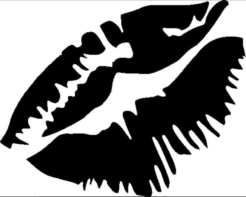 Tag Lips Glitter Tattoo Stencil