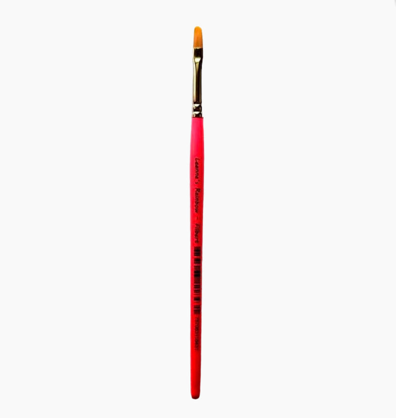 Face Painting Brush | Leanne's Rainbow - 1/4 inch Filbert