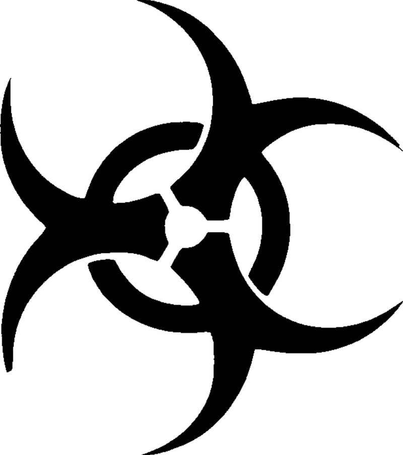 Tag Bio Hazard Glitter Tattoo Stencil