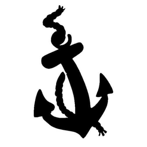 TAG Anchor Glitter Tattoo Stencil