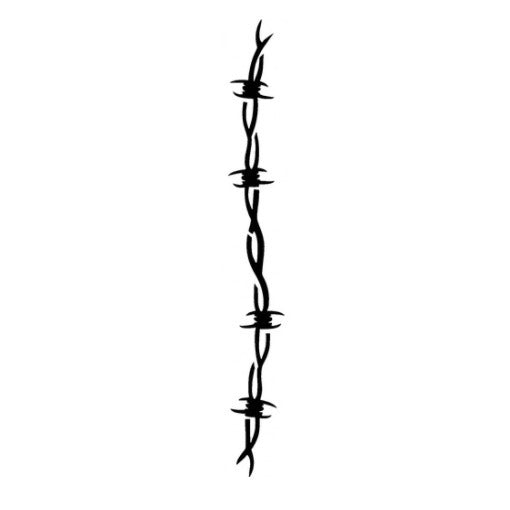 TAG Armband Barbed Wire Glitter Tattoo Stencil