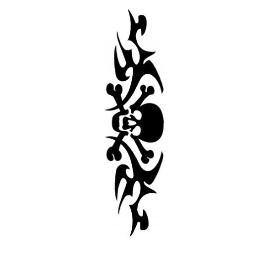 TAG Armband Tribal Skull Glitter Tattoo Stencil
