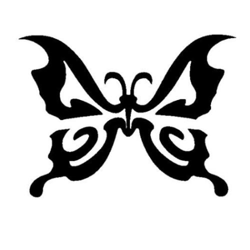 TAG Butterfly Three Glitter Tattoo Stencil