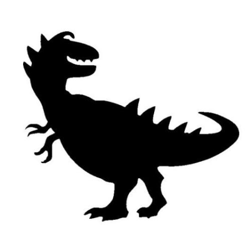 TAG Dinosaur Glitter Tattoo Stencil