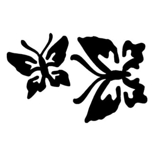 TAG Double Butterfly Glitter Tattoo Stencil
