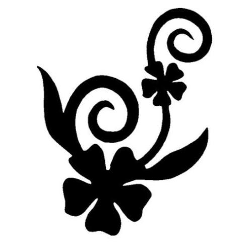 TAG Flower Dancing Glitter Tattoo Stencil