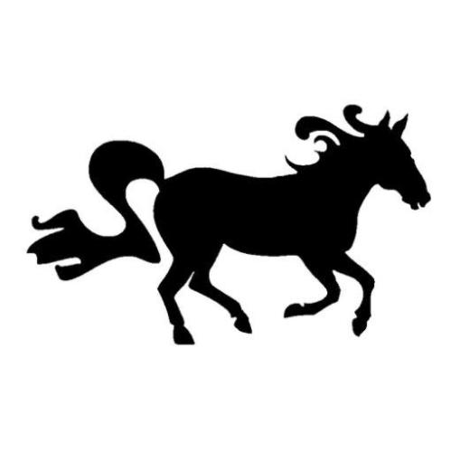 TAG Horse Glitter Tattoo Stencil