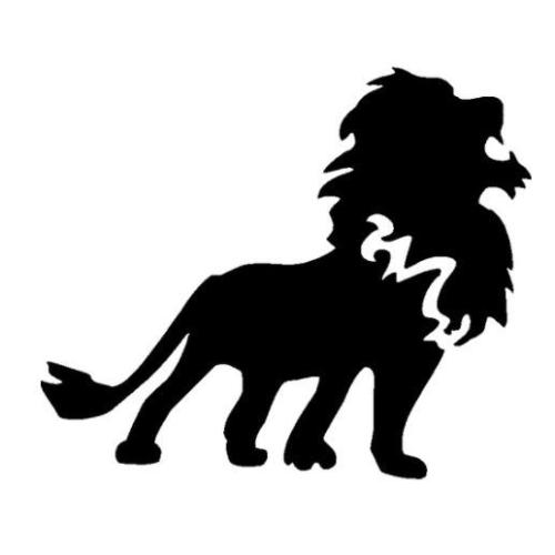 TAG Lion Glitter Tattoo Stencil