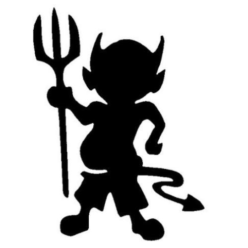 TAG Little Devil Glitter Tattoo Stencil