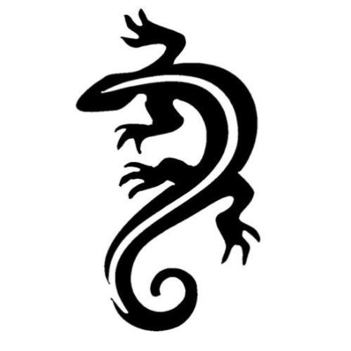 TAG Lizard Glitter Tattoo Stencil