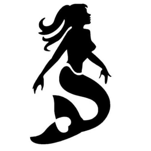 TAG Mermaid Glitter Tattoo Stencil