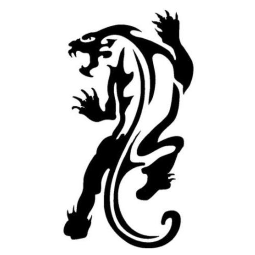 TAG Panther Glitter Tattoo Stencil