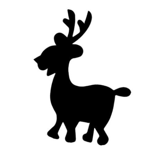TAG Reindeer Standing Glitter Tattoo Stencil