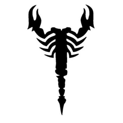 TAG Scorpion Glitter Tattoo Stencil