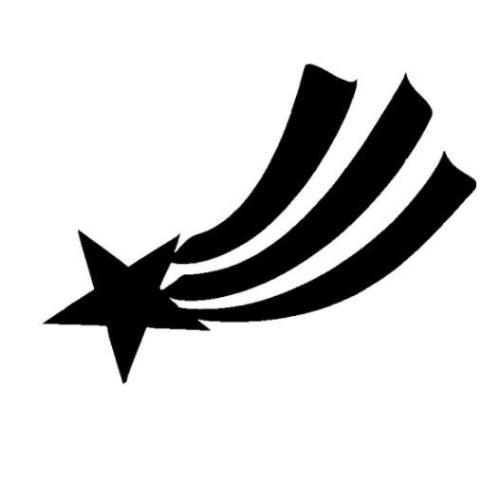 TAG Shooting Star Glitter Tattoo Stencil