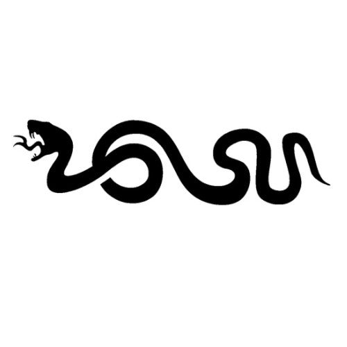 TAG Skinny Snake Glitter Tattoo Stencil