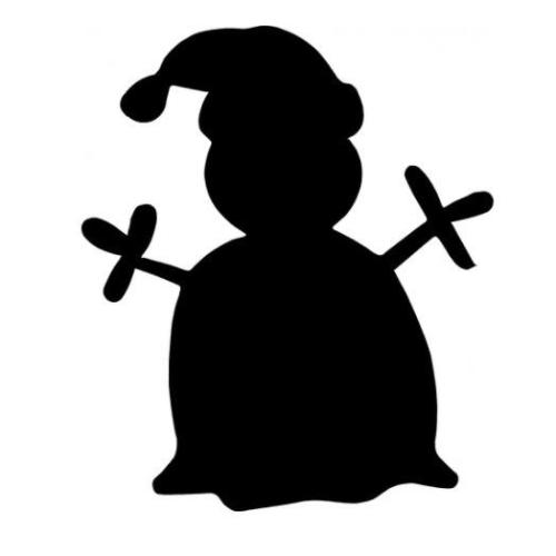 TAG Snowman Glitter Tattoo Stencil