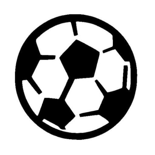 TAG Soccer Ball Glitter Tattoo Stencil