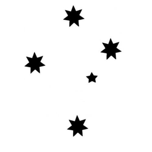TAG Southern Cross Glitter Tattoo Stencil