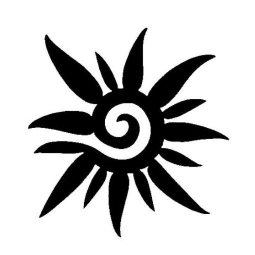 TAG Sun Swirl Glitter Tattoo Stencil
