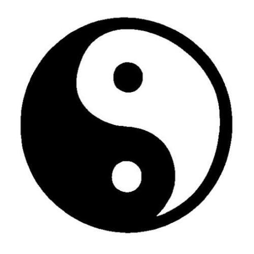 TAG Yin Yang Glitter Tattoo Stencil