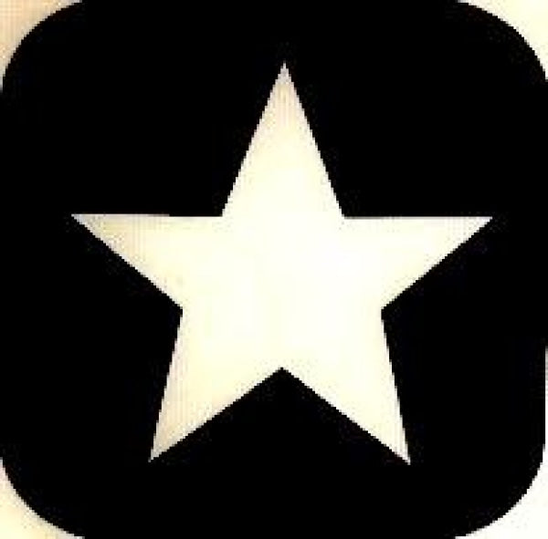 Star Glitter Tattoo Stencil Tag - Symbols & Signs