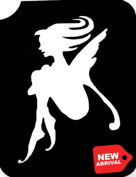 Tag Fairy Sitting 2 Glitter Tattoo Stencil - Mythical