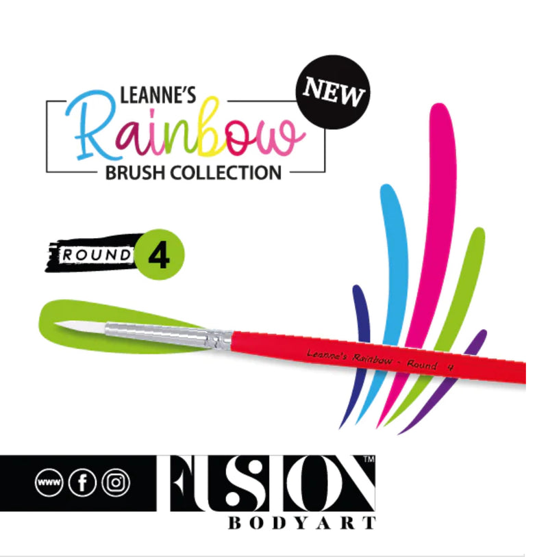Leanne’s Rainbow Brush Collection - Round Brush Number 4
