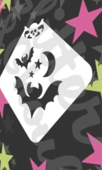 Bat Stencil Halloween - Glitter and Ghouls