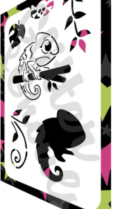 Chameleon Stencil Glitter and Ghouls