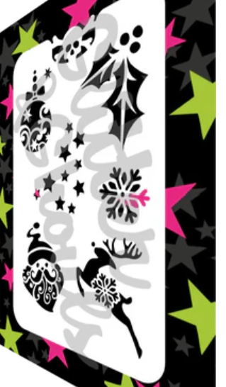 Christmas Mixed Stencil Glitter and Ghouls