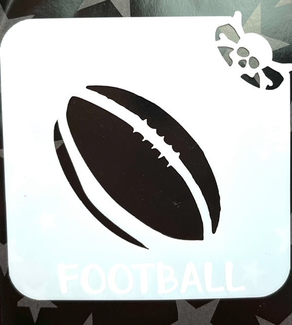 Football Stencil Glitter and Ghouls - reusable