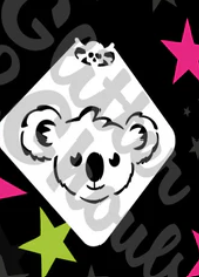 Koala Face Stencil Glitter and Ghouls