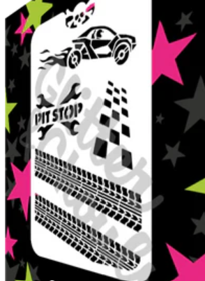 Race Car Stencil Glitter and Ghouls