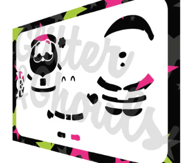 Santa Stencil Christmas Glitter and Ghouls