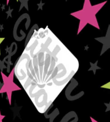 Shell Stencil Glitter and Ghouls