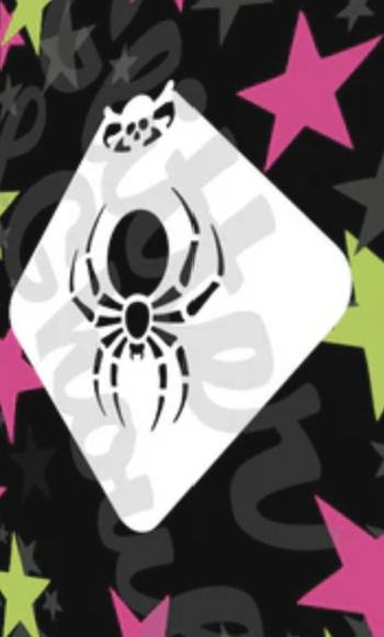 Spider Stencil Glitter and Ghouls
