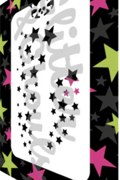 Star Spray Stencil Glitter and Ghouls