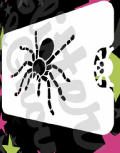 Tarantula Spider Stencil Glitter and Ghouls