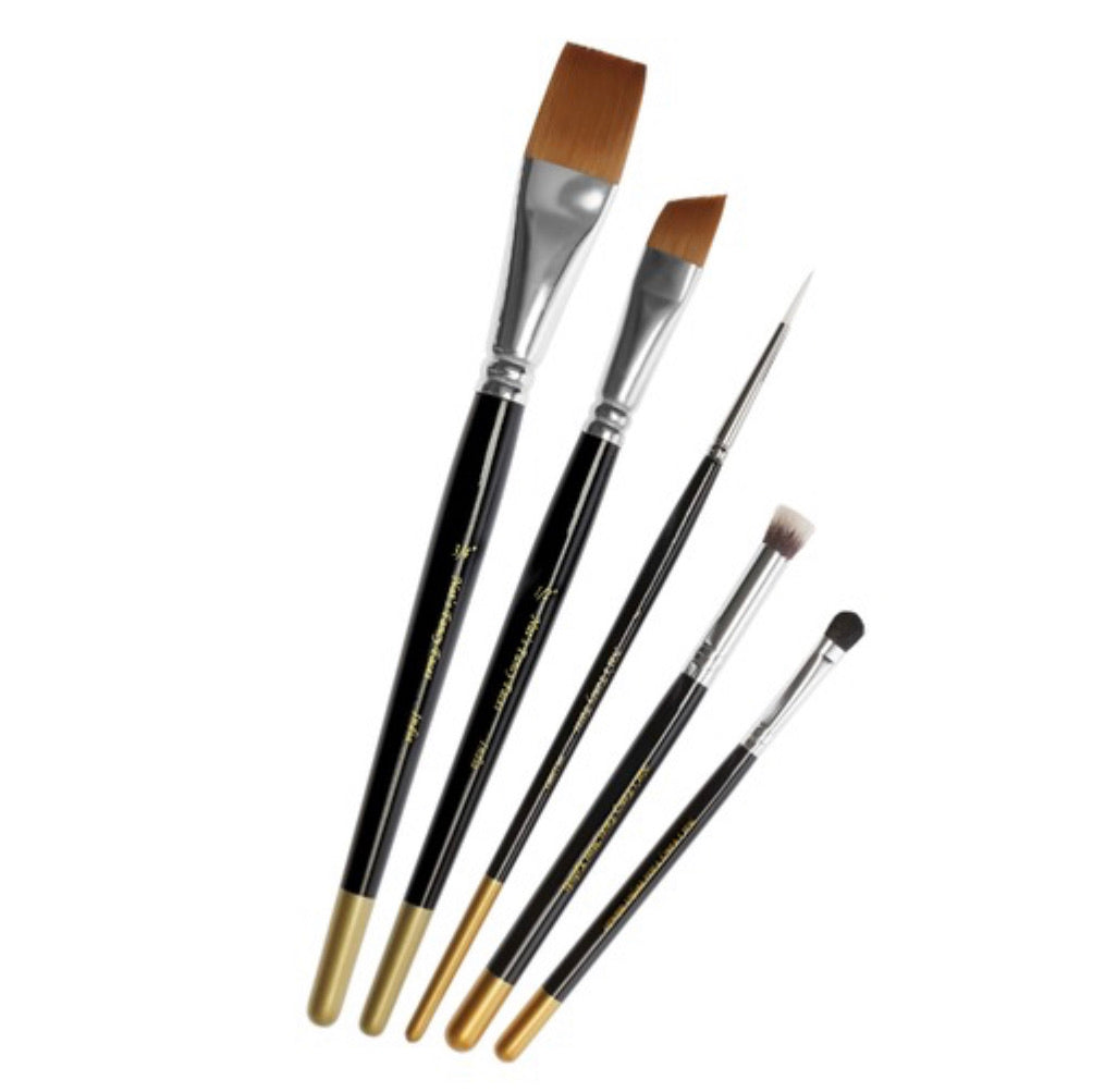 Derivan Face Paintbrush Set 4 Pack