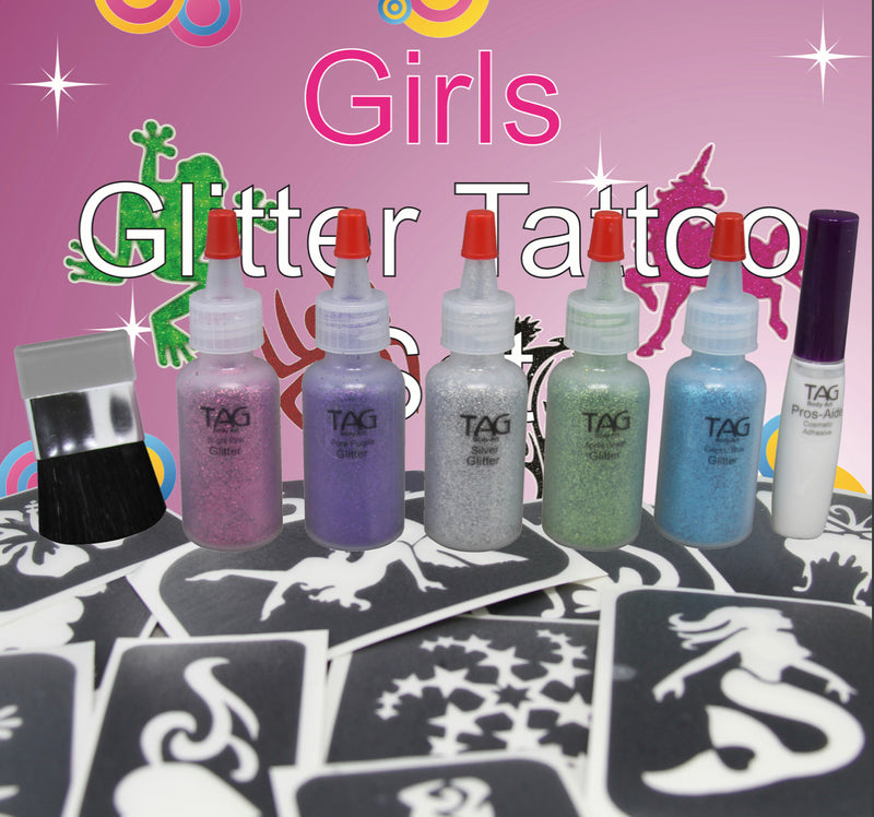 TAG Girls Party Glitter Tattoo Kit