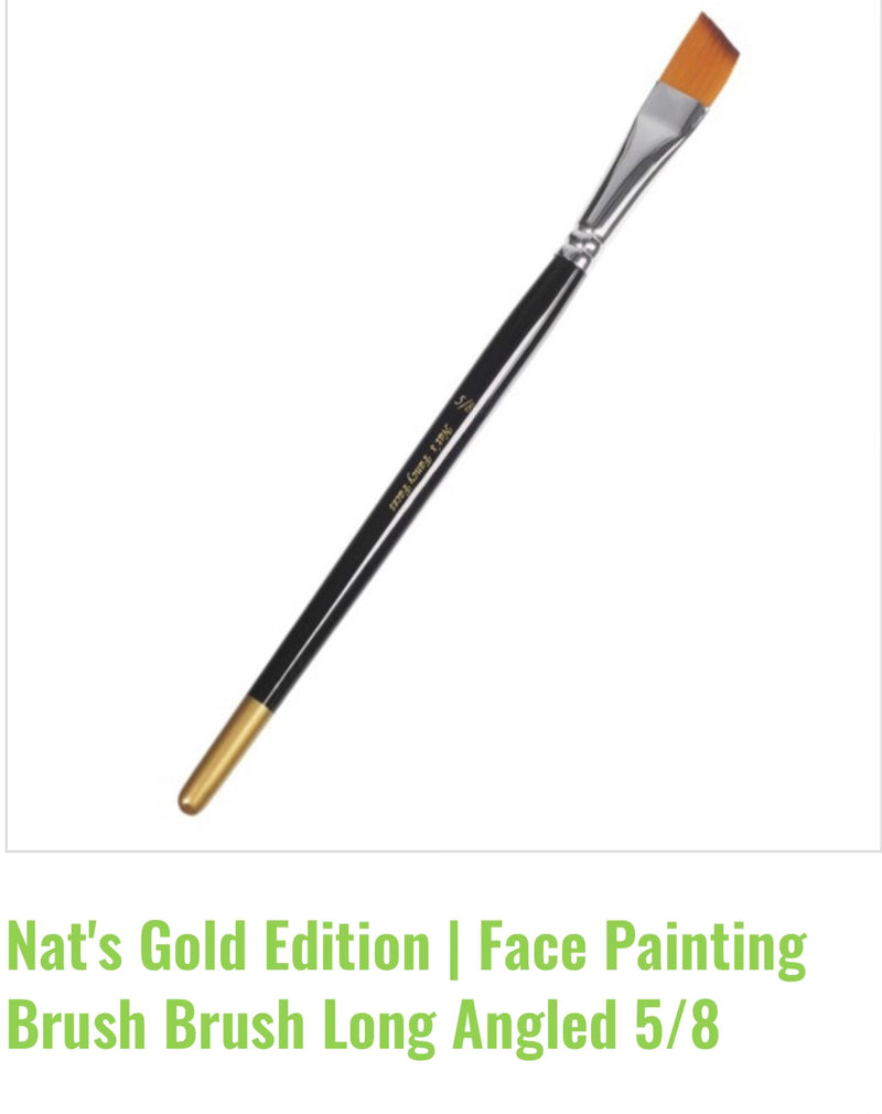 Natalee Davies Gold Edition Face Painting Brush - Long Angled 5/8