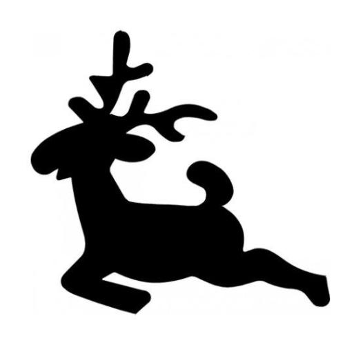TAG Reindeer Jumping Glitter Tattoo Stencil